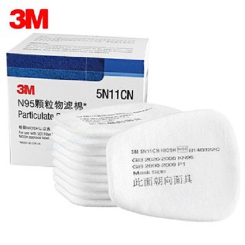 Hộp 10 bông lọc 5N11 dùng cho mặt nạ 3m 6200 và 3m 7502