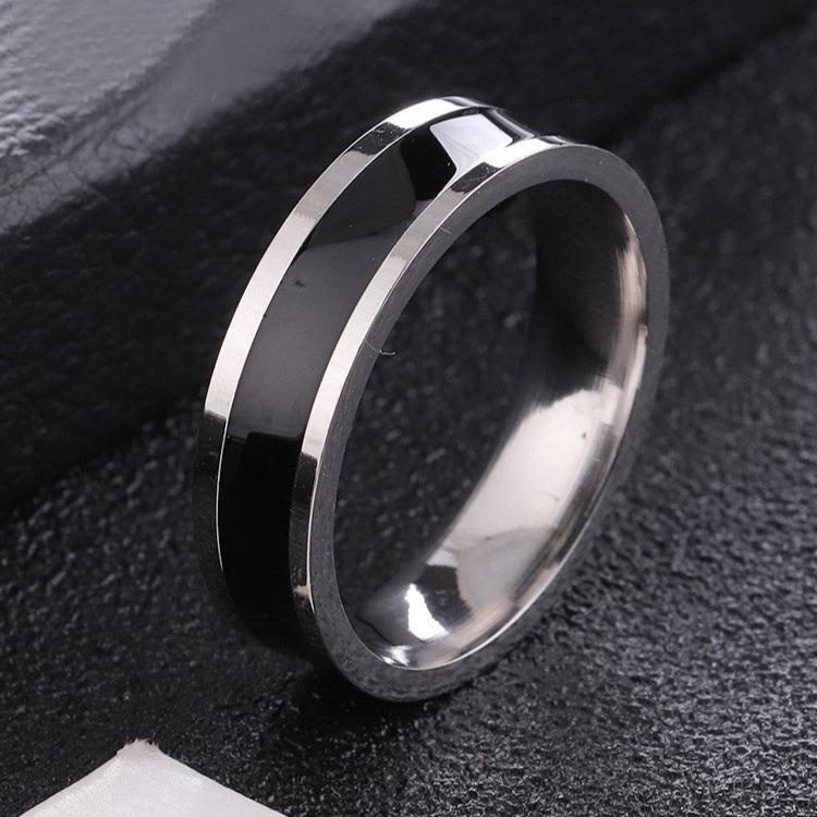 Nhẫn Nam Nữ Basic Row Ring Màu Bạc Đẹp Cao Cấp - Nhẫn Unisex Titan Không Gỉ - Row Ring - Maxshopdoc