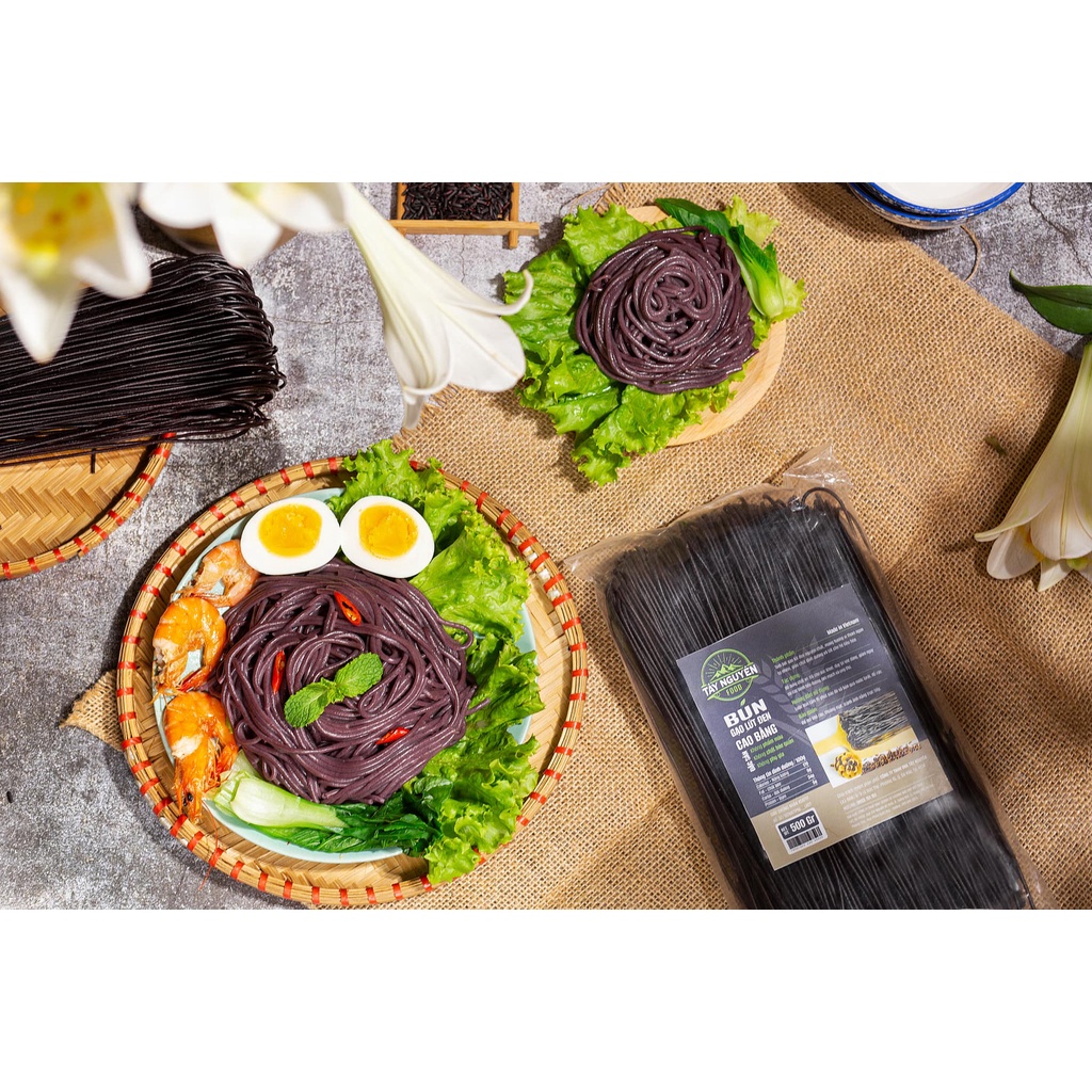 Bún Gạo Lứt Đen Eat Clean 500gr - Tây Nguyên Food