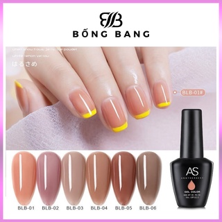 Sơn móng tay gel sơn thạch sơn gel thạch sơn gel AS tone màu thạch nâu tây siêu xinh BỐNG BANG mã BLB 15ml