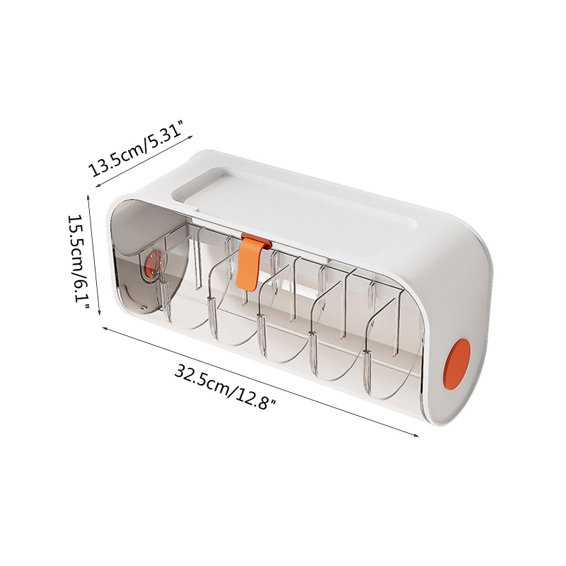 Hộp Đựng Vớ / Đồ Lót Gắn Tường Trong Suốt Tiện Dụng Ốp