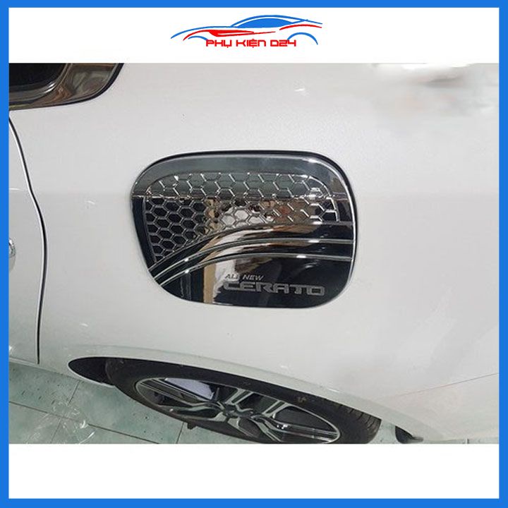 Ốp nắp bình xăng Cerato 2019-2020-2021-2022-2023 mạ crom chống trầy trang trí ô tô