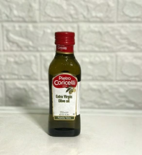 250ml dầu oliu nguyên chất Extra Virgin. Thương hiệu Pietro Coricelli Ý