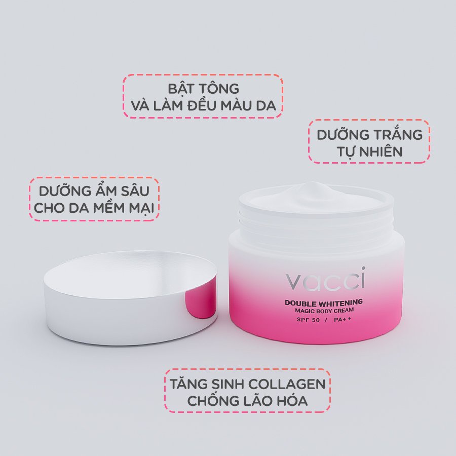 Kem Dưỡng Trắng Và Nâng Tông Da Body VACCI 160ml
