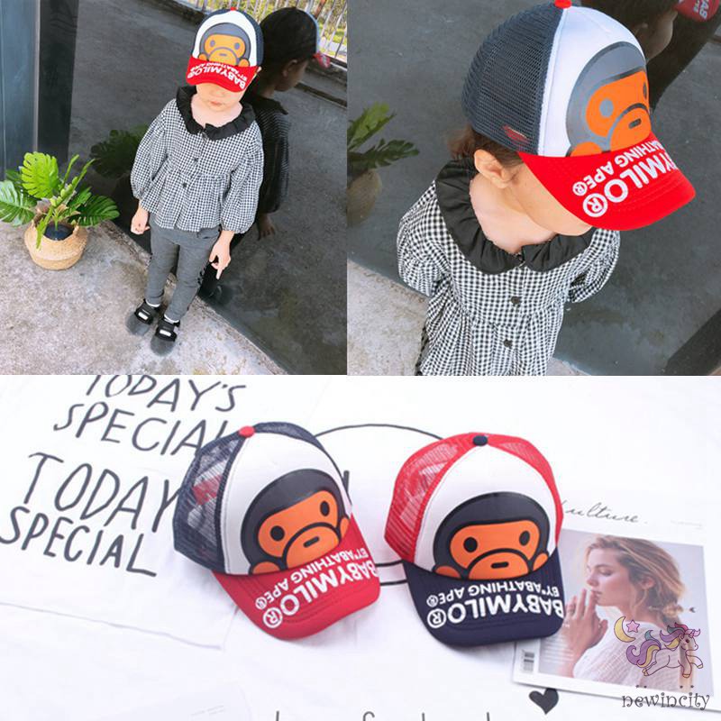 Mũ Vành Chống Nắng In Họa Tiết Hoạt Hình Dễ Thương Cho Bé