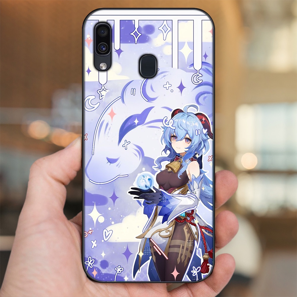 Ốp lưng Samsung A20, A30, A40, M20 viền đen in hình Ganyu Genshin Impact