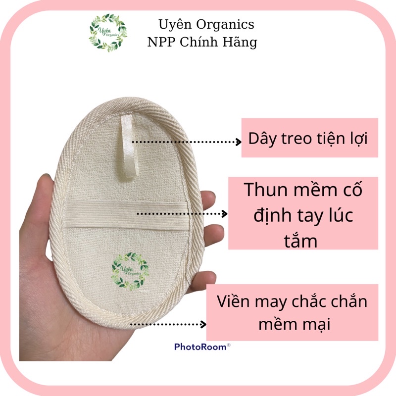 Bông tắm thiên nhiênThân thiện môi trường organics tự huỷ sinh học sợi sisal an toàn thân thiện môi trường