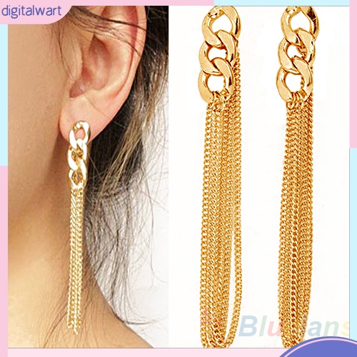 Bông tai dáng dài dạng tua kiểu dáng cổ điển thời trang dành cho nữ