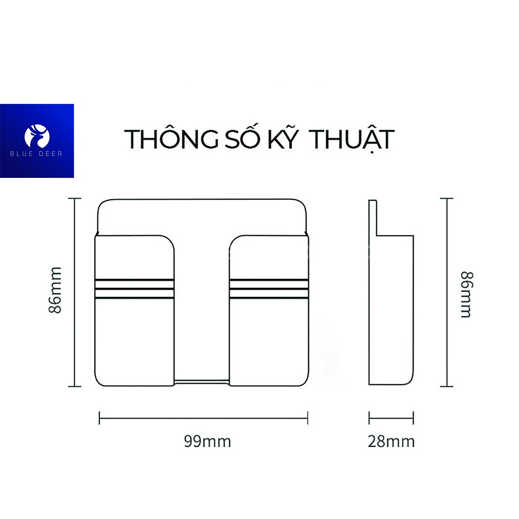 Kệ dán tường để điện thoại - giá đỡ điện thoại, remote - khay để điện thoại – BLUE DEER