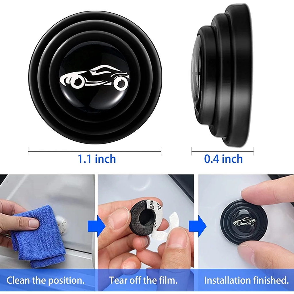 Set 10 Miếng Đệm Silicone Dán Cửa Xe Hơi Chống Va Chạm Chống Sốc Cách Âm