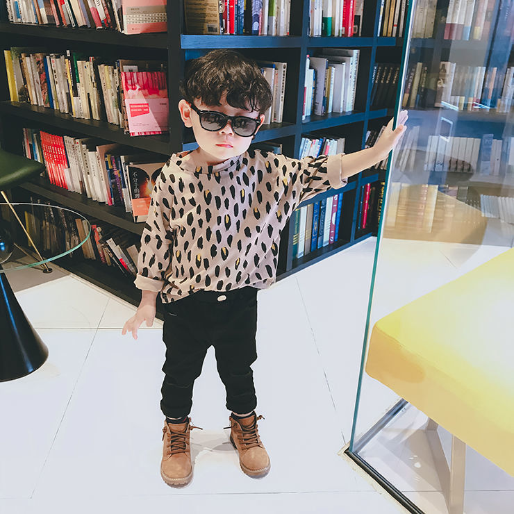 Áo Thun Họa Tiết Da Báo Thời Trang Mùa Xuân 2020 Cho Bé Trai