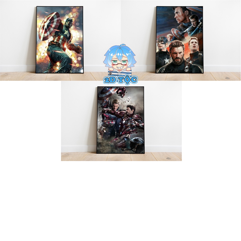 TRANH POSTER A3 CAPTAIN AMERICA MARVEL CHẤT LIỆU GIẤY CAO CẤP – TRANH POSTER DÁN TƯỜNG TREO TƯỜNG 2D TỘC SHOP