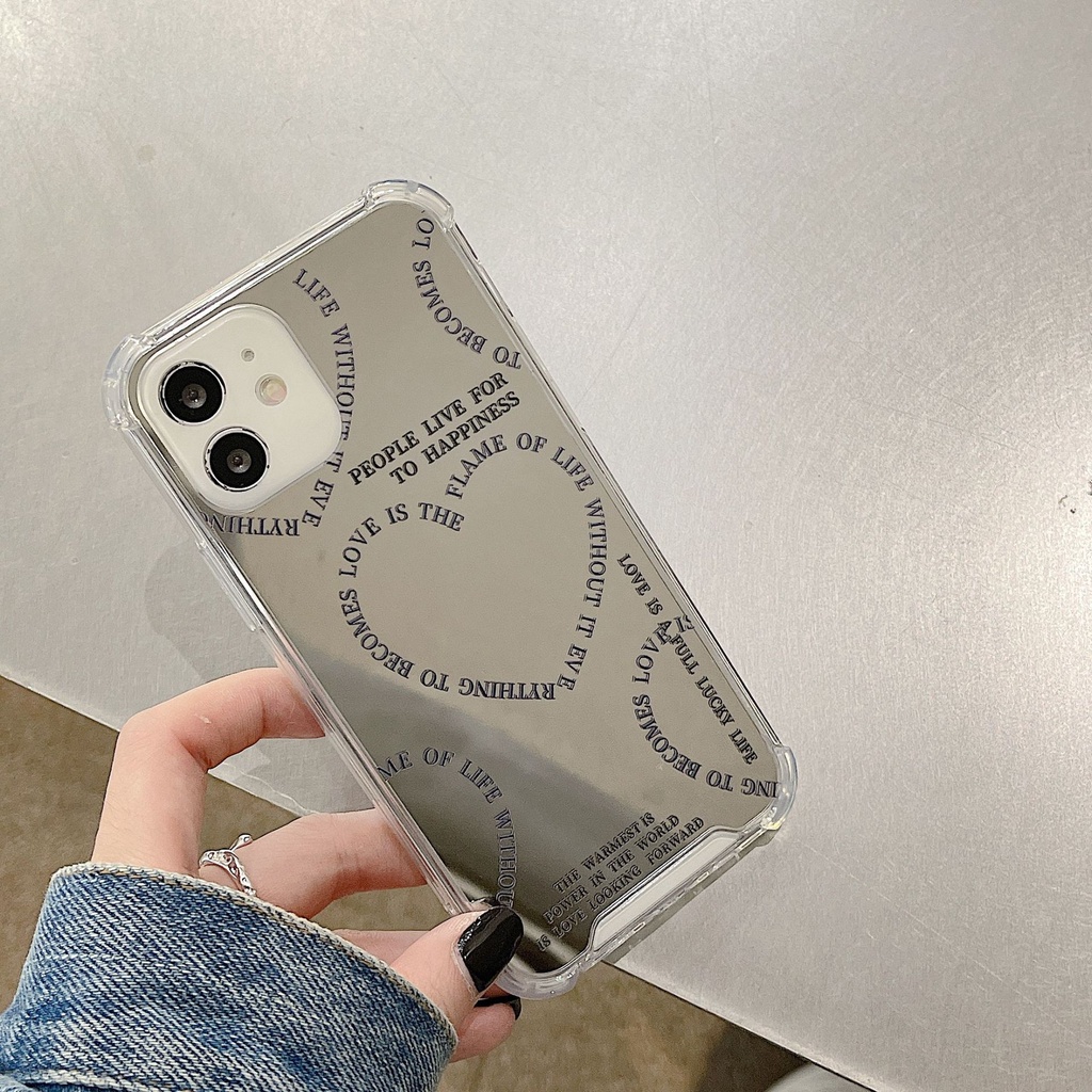 Ốp lưng iphone Ốp Điện Thoại TPU silicone Mặt Gương Thời Trang Cho iPhone 11 pro max X Xr Xs max 7 8 Plus 13 12 pro max Dinuo case