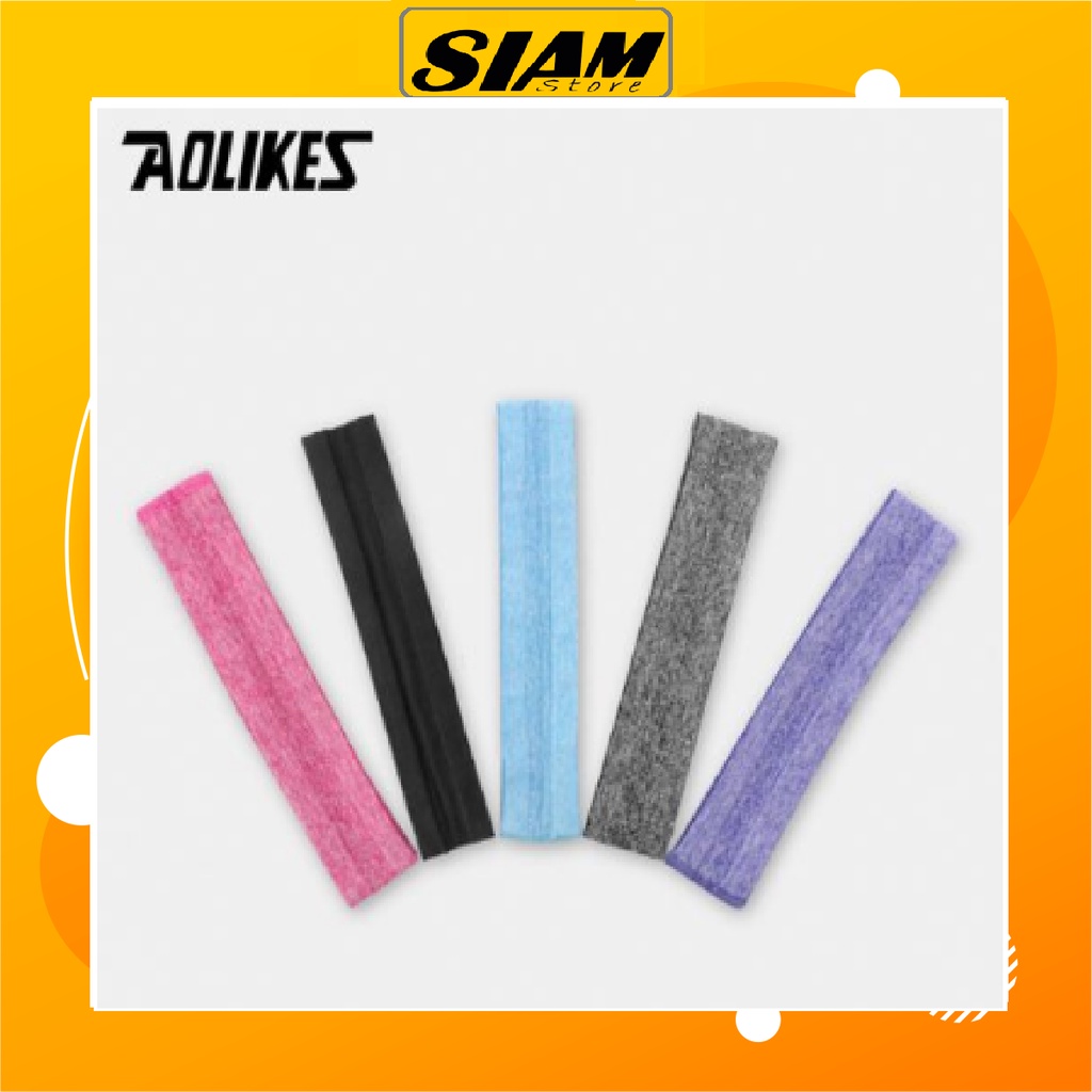 Băng Đô Thể Thao Chính Hãng AOLIKES AL2103 Sport Sweat Headband, Băng Trán Tập Gym Thể Hình Chạy Bộ Thấm Mồ Hôi Nam Nữ