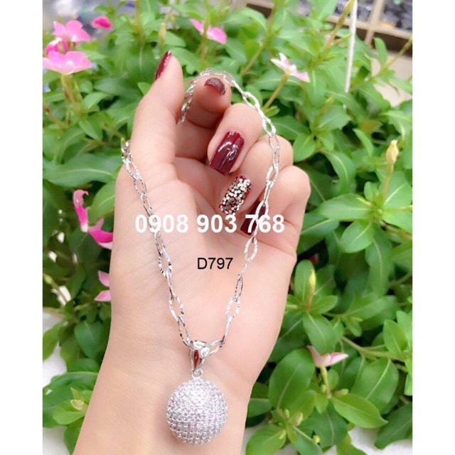 Dây chuyền xi bạch kim cao cấp Pc517