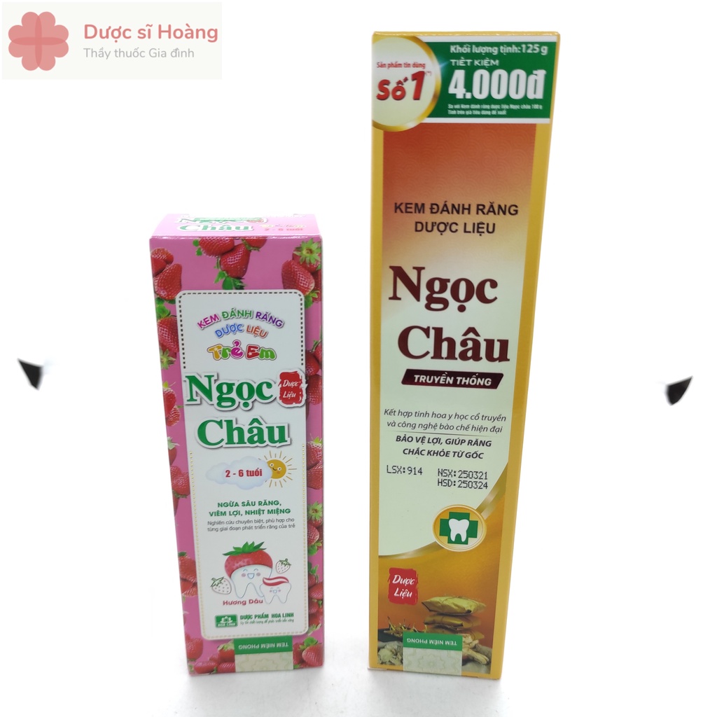 Kem Đánh Răng Dược Liệu NGỌC CHÂU - Giúp Bảo Vệ Lợi ,Nướu, Làm Chắc Chân Răng, Ngăn Ngừa Nhiệt Miệng