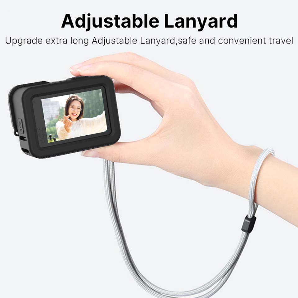 Silicon Protective Cover+Lens Cover for GoPro Hero 10 9 Black Sleeve Housing Case Frame with Lanyard Camera Accessory