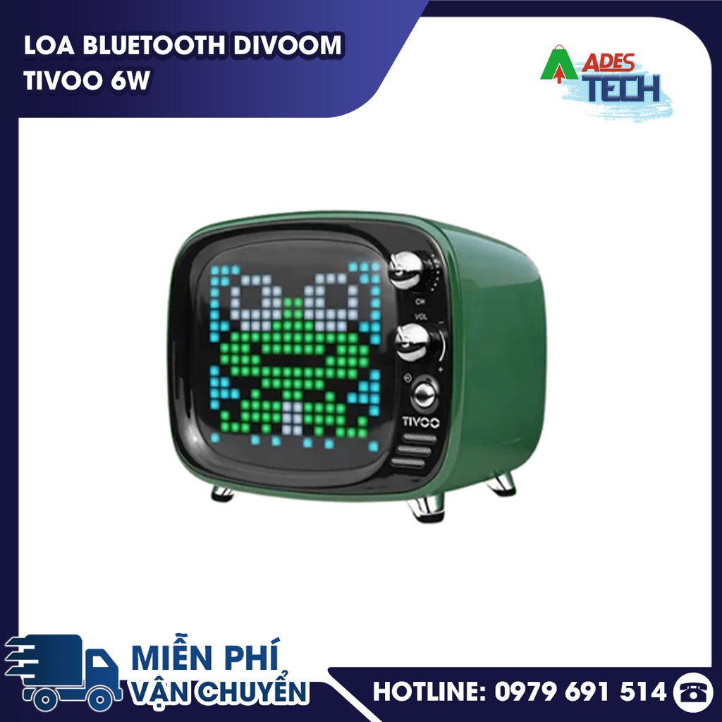 Loa Bluetooth Divoom Tivoo 6W - Bảo Hành Chính Hãng - Loa Không Dây, Hình Dáng Ti Vi Cổ