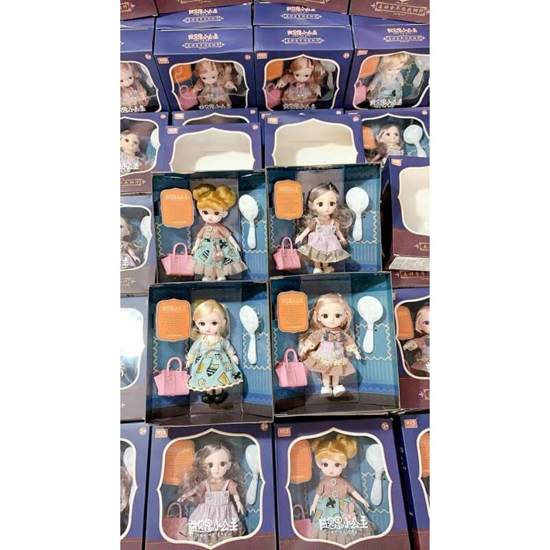 Set trứng búp bê kèm túi và lược dễ cử động