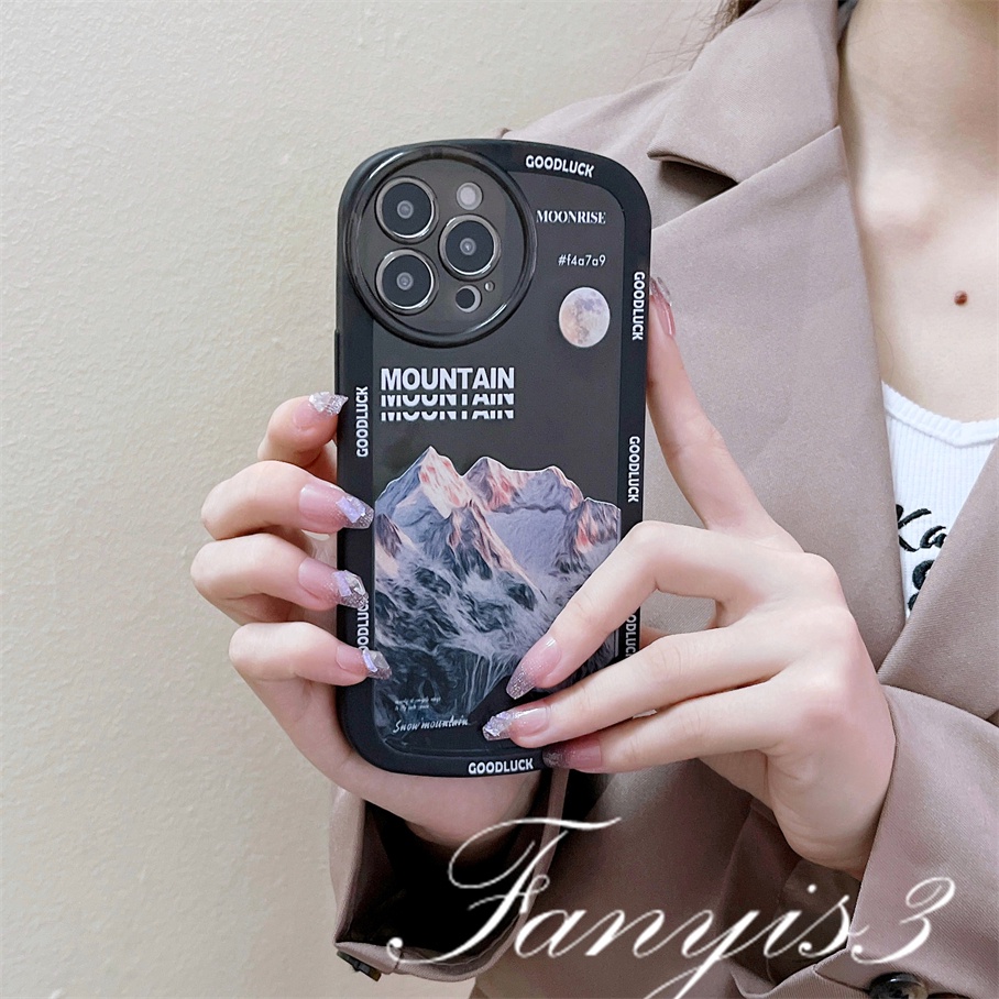 Ốp Điện Thoại TPU Mềm Họa Tiết Ngọn Núi Tuyết Cho iPhone 14 13 12 11 Pro Max X XR Xs Max 8 7 Plus SE 2020