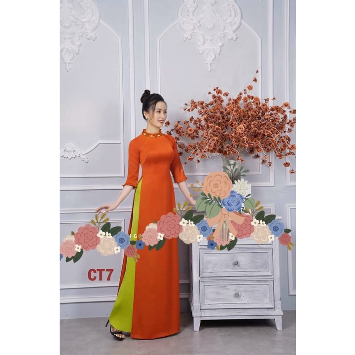 ÁO DÀI TÂY THI CÚC BỌC ĐỦ MÀU MAY SẴN ,ĐỦ SIZE