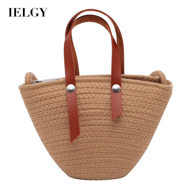 Túi Đeo Vai Đan Sợi Kiểu Pháp Cổ Điển Thời Trang Đi Biển Cho Nữ