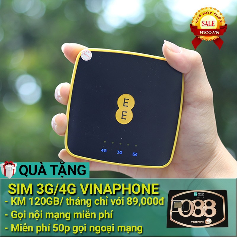 [🚛] Bộ phát wifi 4G Alcatel Y854 EE60 -5200mAh kiêm pin dự phòng cực khỏe + Tặng kèm sim 4G Vinaphone 120GB Free 1t