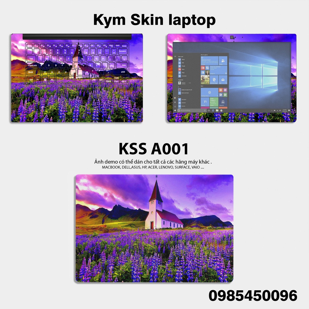 Miếng Dán Laptop Chủ Đề PHONG CẢNH THIÊN NHIÊN - Skin Dán Laptop CẮT SẴN theo từng MODEL máy