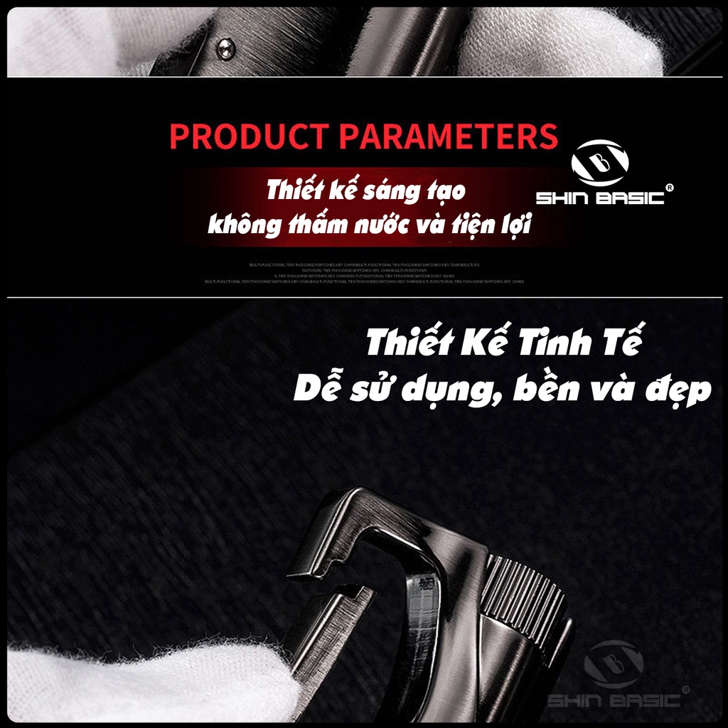 Móc Khóa Oto, Xe Máy Cao Cấp Đa Năng Cao Cấp Shin Basic - VÀNG ĐỒNG