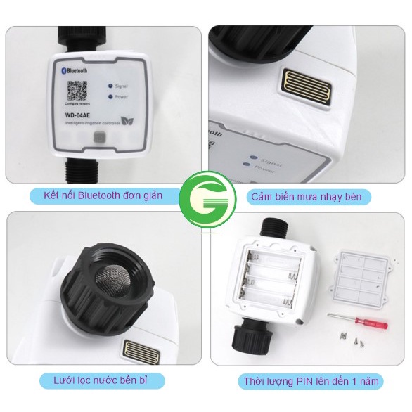 Van nước hẹn giờ hệ thống tưới tự động điều khiển bằng smart phone qua WIFi, Bluetooth, App Smart Life