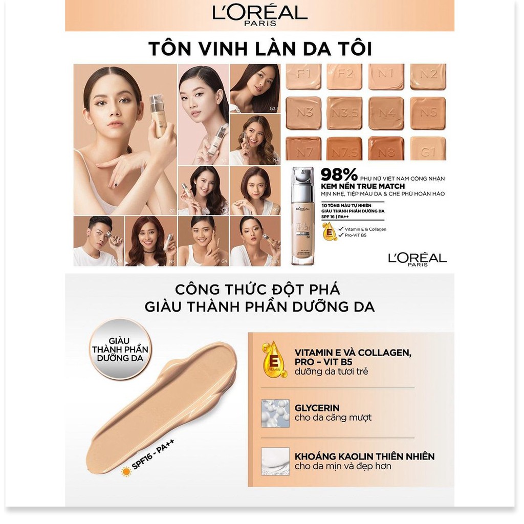 [Mã giảm giá tích lũy] Kem nền True Match Loreal - [Coco Shop]