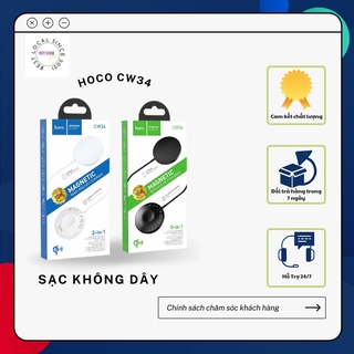 Đế không dây hoco cw34 sạc nhanh 2in1