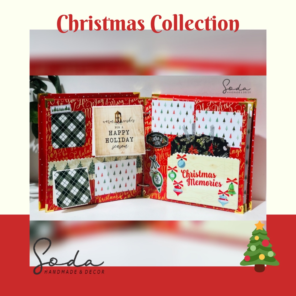 [CHRISTMAS COLLECTION] Scrapbook Chủ Đề Giáng Sinh 6 Trang