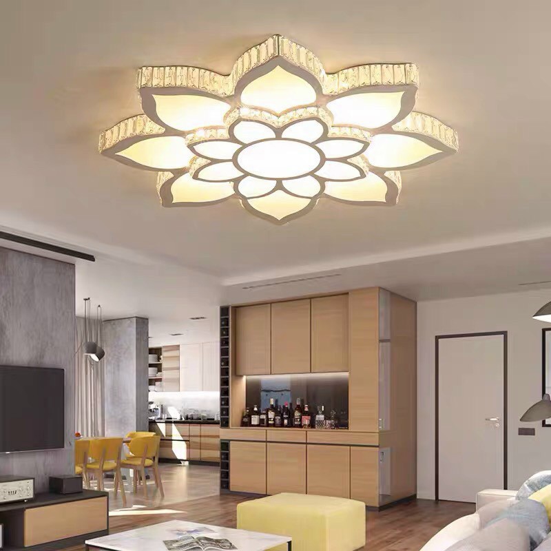 Đèn Led Ốp Trần Pha Lê OTP89, Đèn Mâm Pha Lê Trang Trí Phòng Khách
