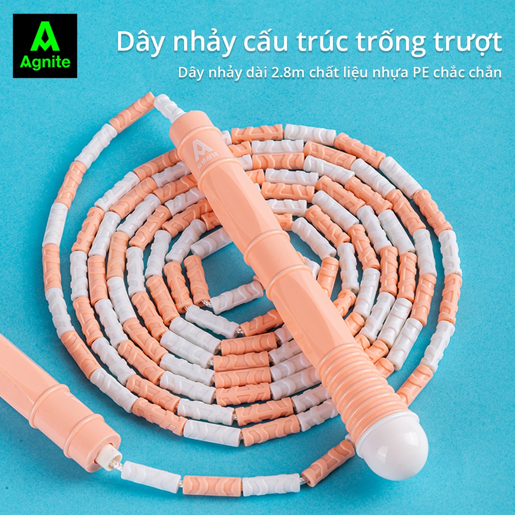 Dây nhảy chuỗi hạt F4139 chuyên dụng tập luyện tốc độ và kỹ năng, skill, TRICKS. Jump Rope VN - Agnite - vpp Diệp Lạc