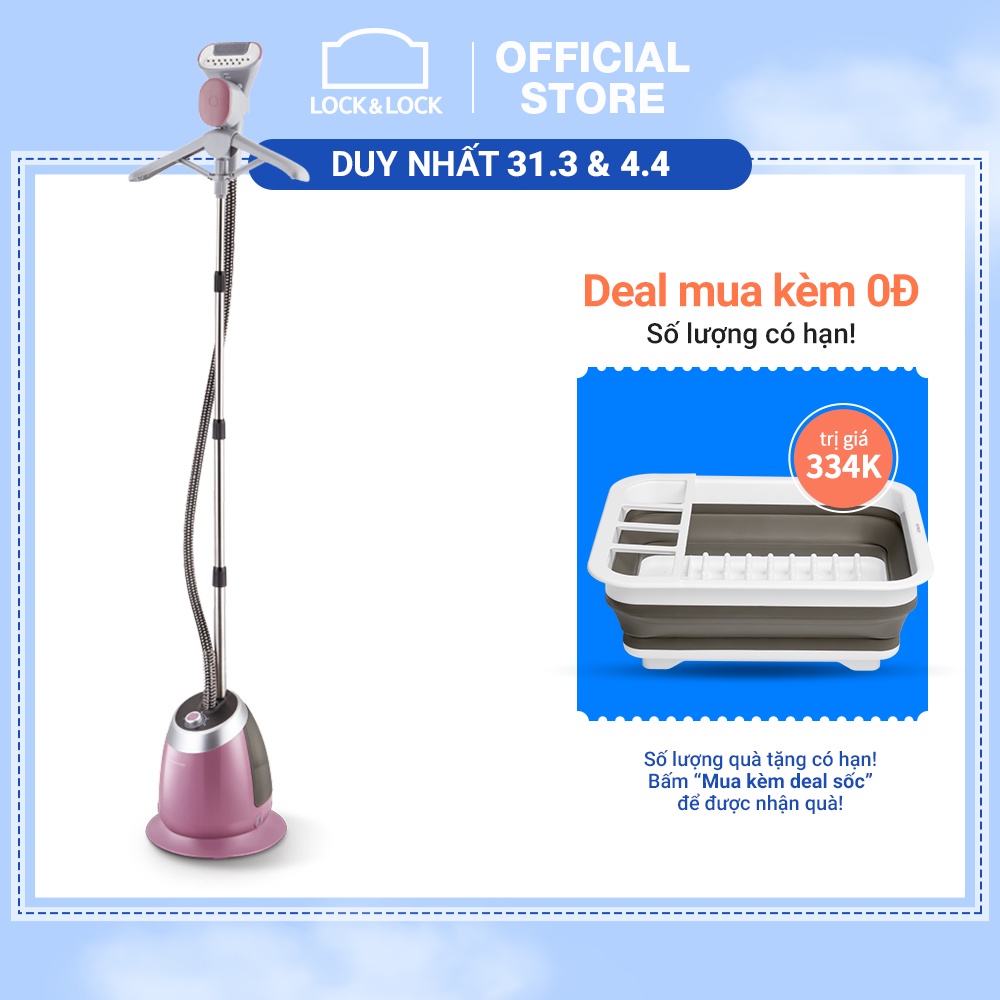 [Mã ELLOCKWL5 giảm 10% đơn 500K ] Bàn Ủi Hơi Nước Dạng Đứng Lock&amp;Lock ENI211