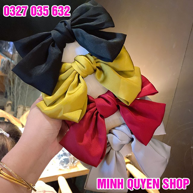 Kẹp Tóc Vải Hình Nơ CỠ TO Nữ Tính Hot Trend Phong Cách Hàn Quốc