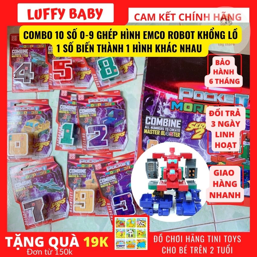Đồ chơi lắp ráp số EMCO biến hình robot TINITOY – LUB184 – LUFFYBABY – Kích thích bé tư duy, sáng tạo