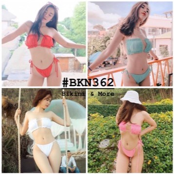 [BKN362] &lt;ÂU&gt; SET BIKINI QUÂY 7 MÀU [XANH MINT/HỒNG/ĐỎ/TRẮNG/ĐEN/VÀNG/TÍM]