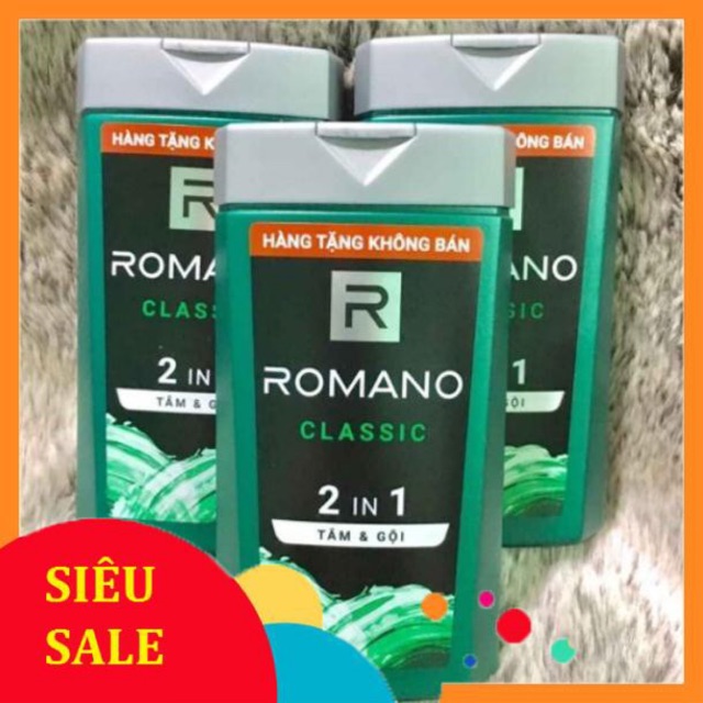 Combo 20 chai Sữa tắm gội Romano  2in1 150gram x20 ( hàng quà tặng)