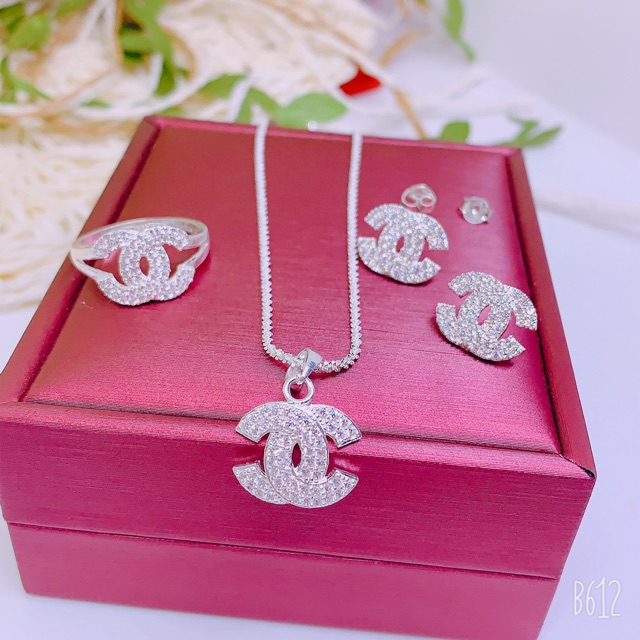 BỘ TRANG SỨC CHỮ X BẠC TA