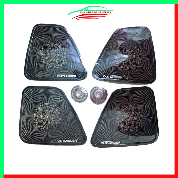 Bộ ốp màng loa Outlander 2018-2022 chuẩn theo xe vân Titan chống xước trang trí nội thất ô tô