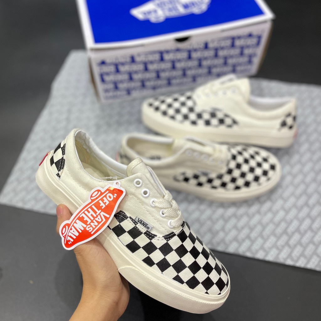 Giày vans caro buộc dây nam nữ dễ phối đồ đi học đi chơi, Giày vans caro dây buộc hot hit 2022 bản đẹp full box bill