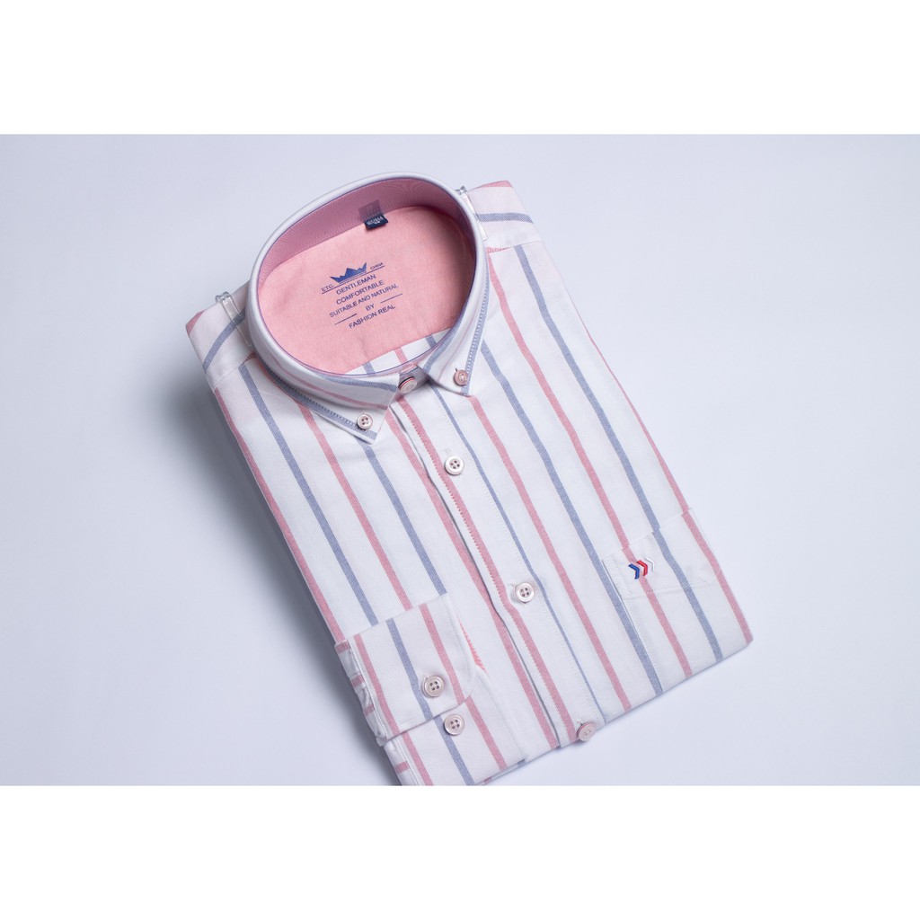 Sơ mi nam kẻ sọc dài tay cotton chất lượng cao - giá rẻ - ảnh chụp thật | BigBuy360 - bigbuy360.vn