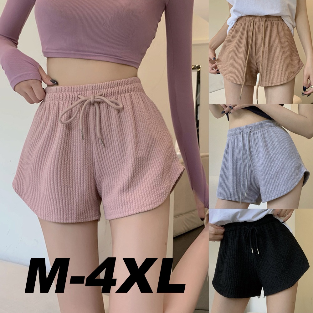 Quần Short Thể Thao Lưng Cao Ống Rộng Plus Size
