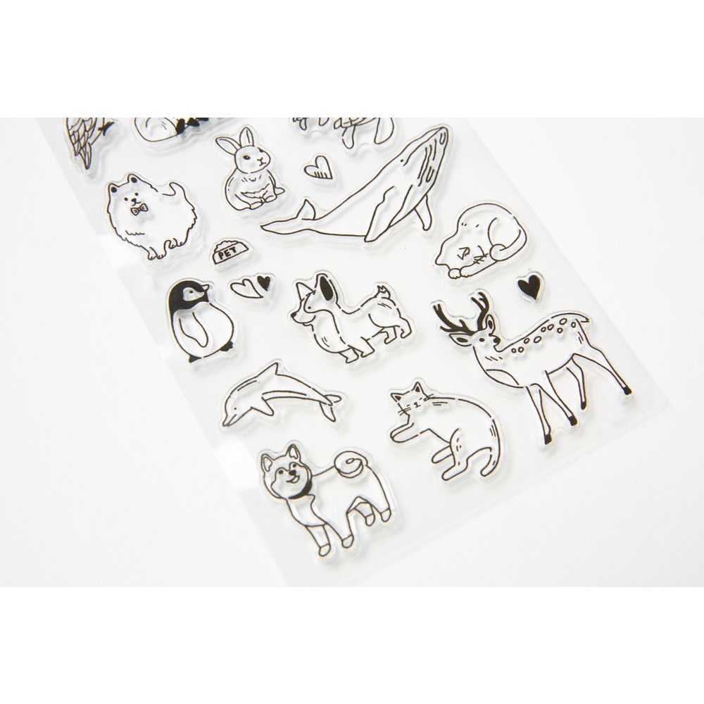 Tem Dán Sticker Stamp ARTBOX Hàn Quốc Hình Động Vật Trang Trí Cho Sổ Tay Thường Ngày