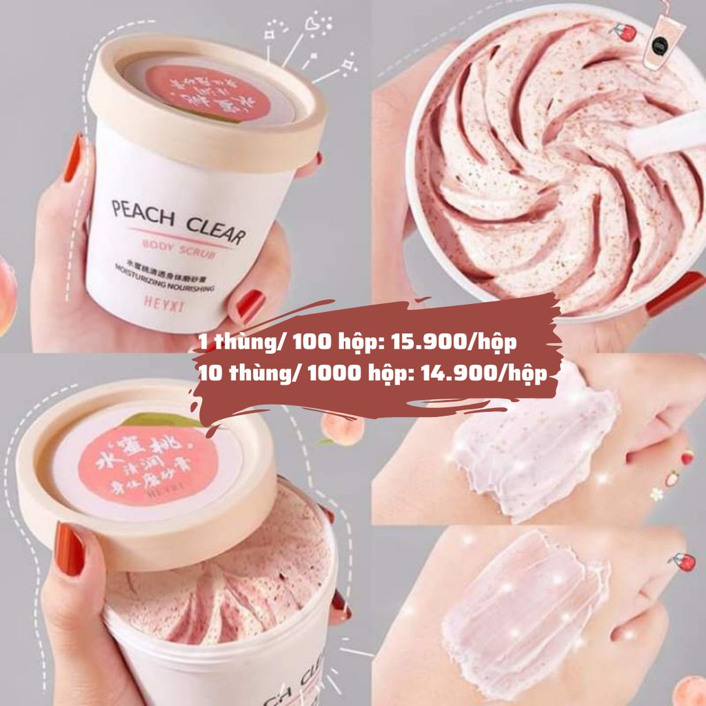 Tẩy tế bào chết body đào heyxi hộp 200ml HTTBC1 | BigBuy360 - bigbuy360.vn