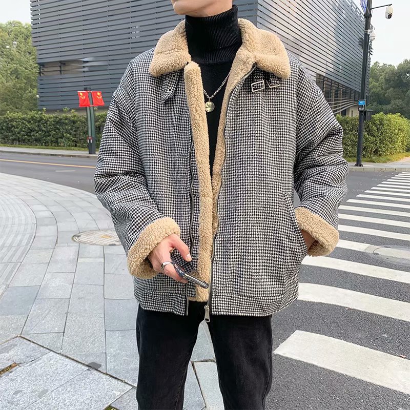 Áo Khoác Len Lông Cừu 0880636 Phong Cách Hàn Quốc Trẻ Trung Dành Cho Nam | BigBuy360 - bigbuy360.vn