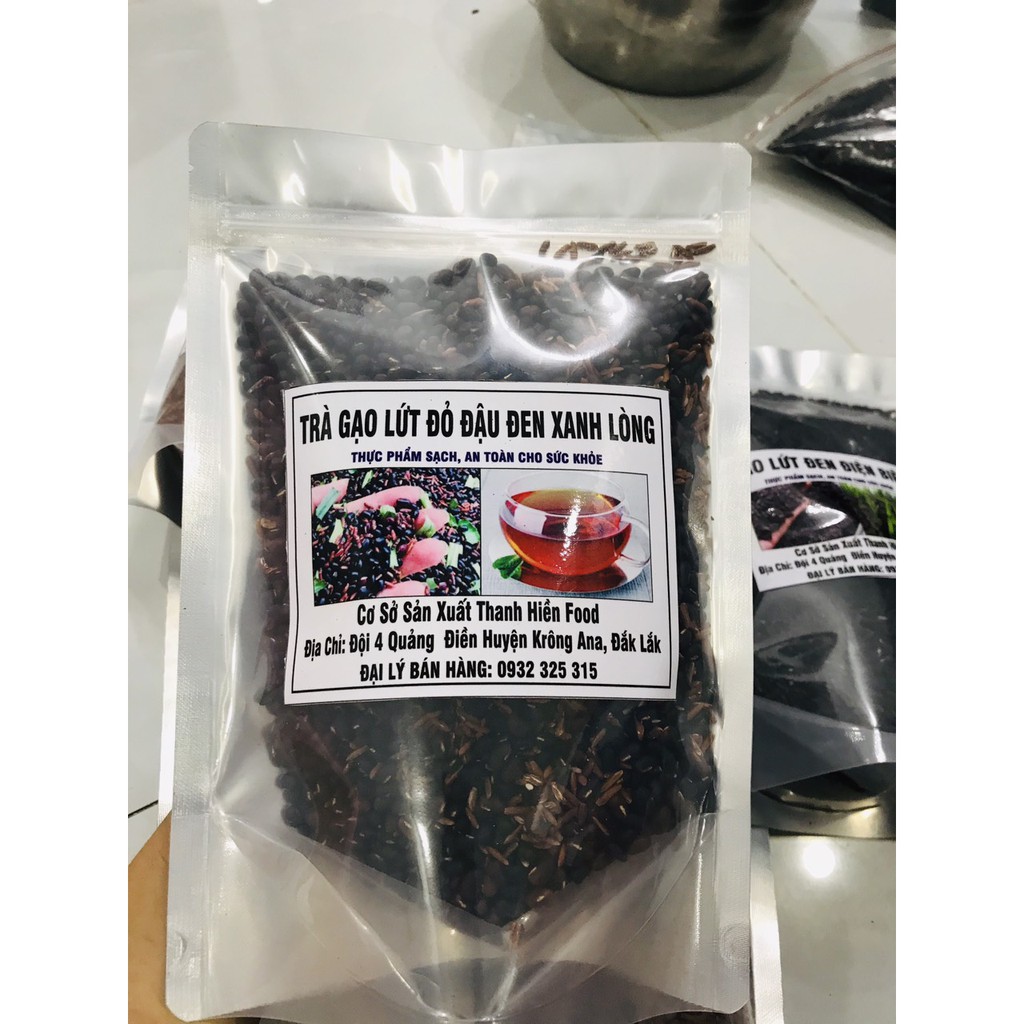 Trà đậu đen xanh lòng, đậu đỏ, gạo lứt đỏ 500gr