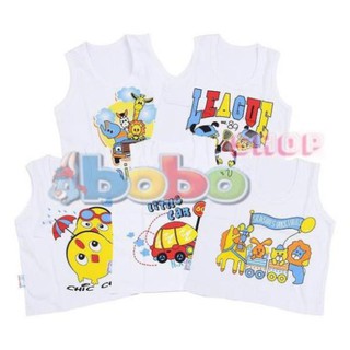 Combo 5 áo ba lỗ Bosinis trắng cho bé(3-15kg)